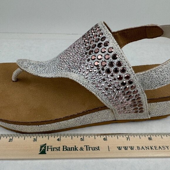 White Mountain Womens Safari White Slingback Sandals Embellished Size 8.5M - Picture 14 of 14